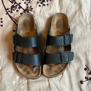 Birkenstock Arizona, Narrow Width, Black Lightly used